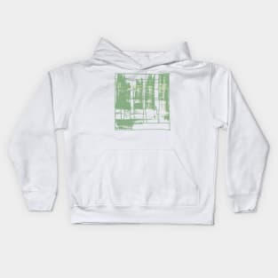 Liminal Space in Pistachio Abstraction and white background Kids Hoodie